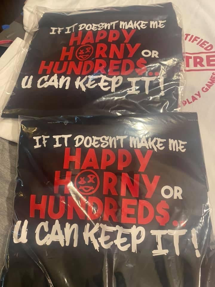 Happy, Horny, or Hundreds Grey Tee
