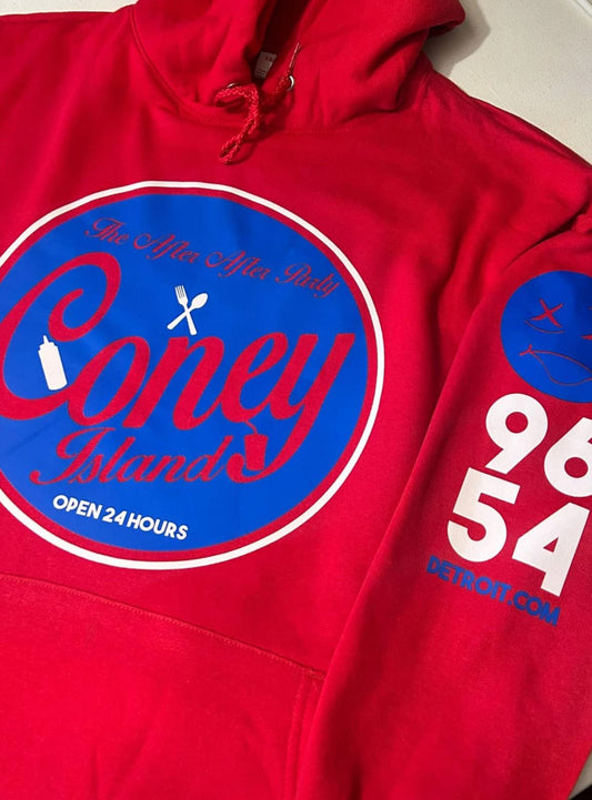 Coney Island Hoodie Red/Royal