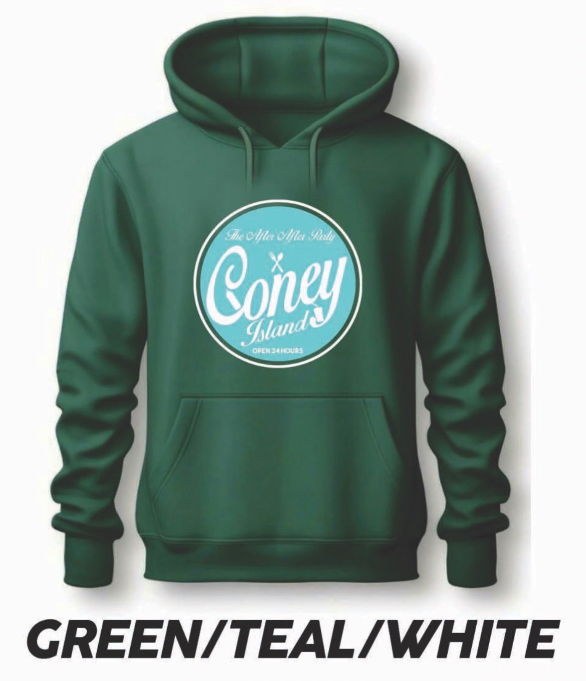 Green Teal Coney Hoodie