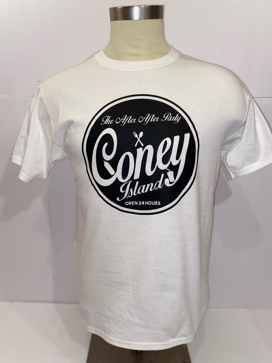 Coney Island Tee-White & Black